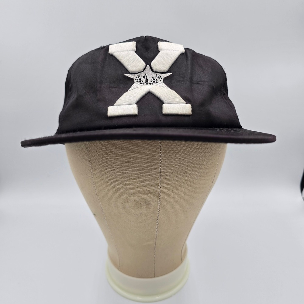 Barriers Live Free Malcolm X Embroidered Black Satin Strapback Hat OSFM